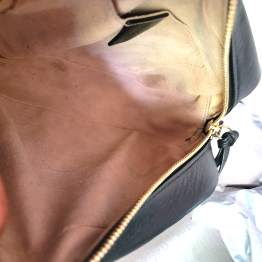 Auth💞Gucci Marmont Beige and Black Crossbody Bag - Picture 5 of 8